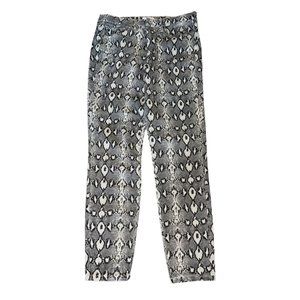 Nicole Miller of New York Snake Skin Design SOHO High Rise Skinny Pants Size 8